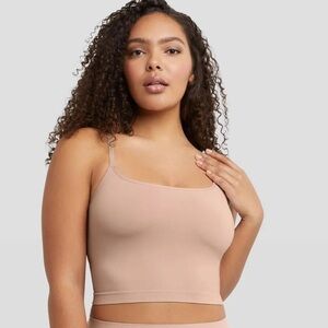 Maidenform Women's Seamless Smoothing Cropped Cami Evening Blush L NWTG
